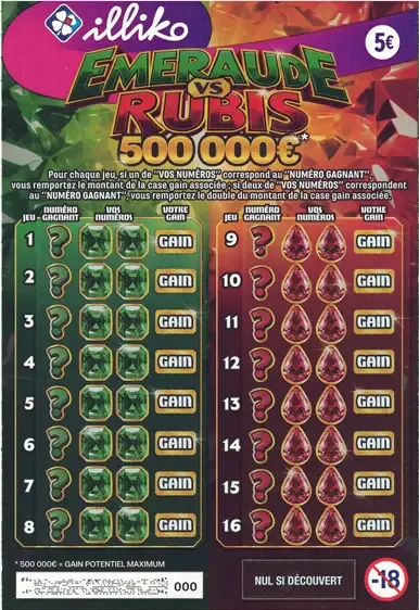 16 lignes à gratter