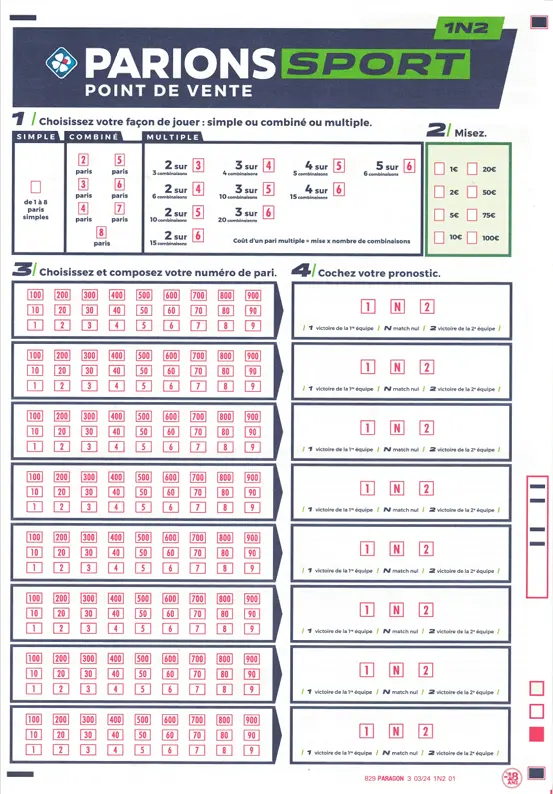 Bulletin Parions Sport (Grand format)